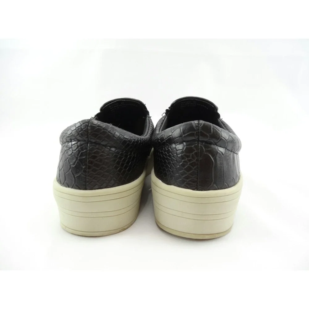 STEVE MADDEN DUPLEXX CROC PRINT BLACK PLATFORM SNEAKERS‎ SZ 9 M